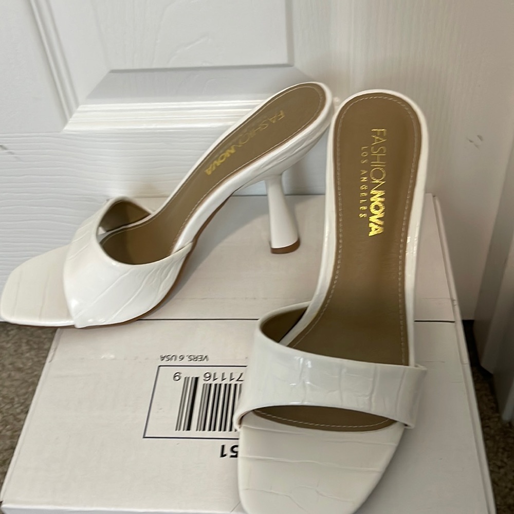 White Fashion Nova Heels